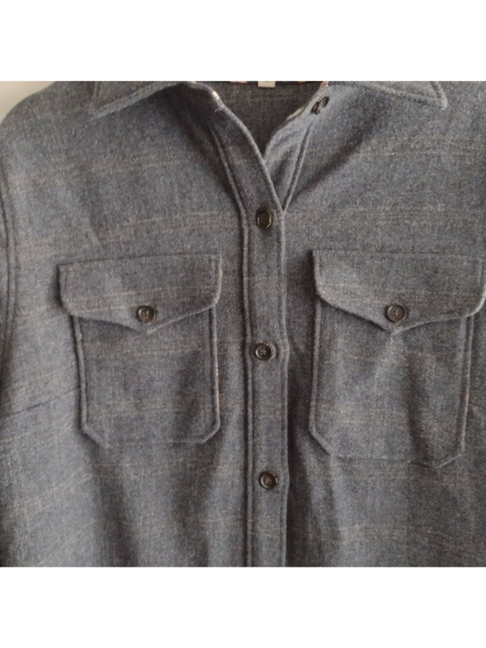 Howl Good Womens Superior Wool Shirt L Gray Plaid Outdoor Farm Button Front - Picture 3 of 11